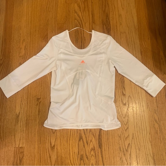 Stella McCarthy Barricade 3/4 sleeve mesh white tennis top NWT - Picture 3 of 8